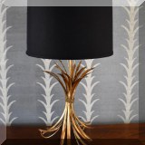 D08. Gilt tole table lamp. 33”h 